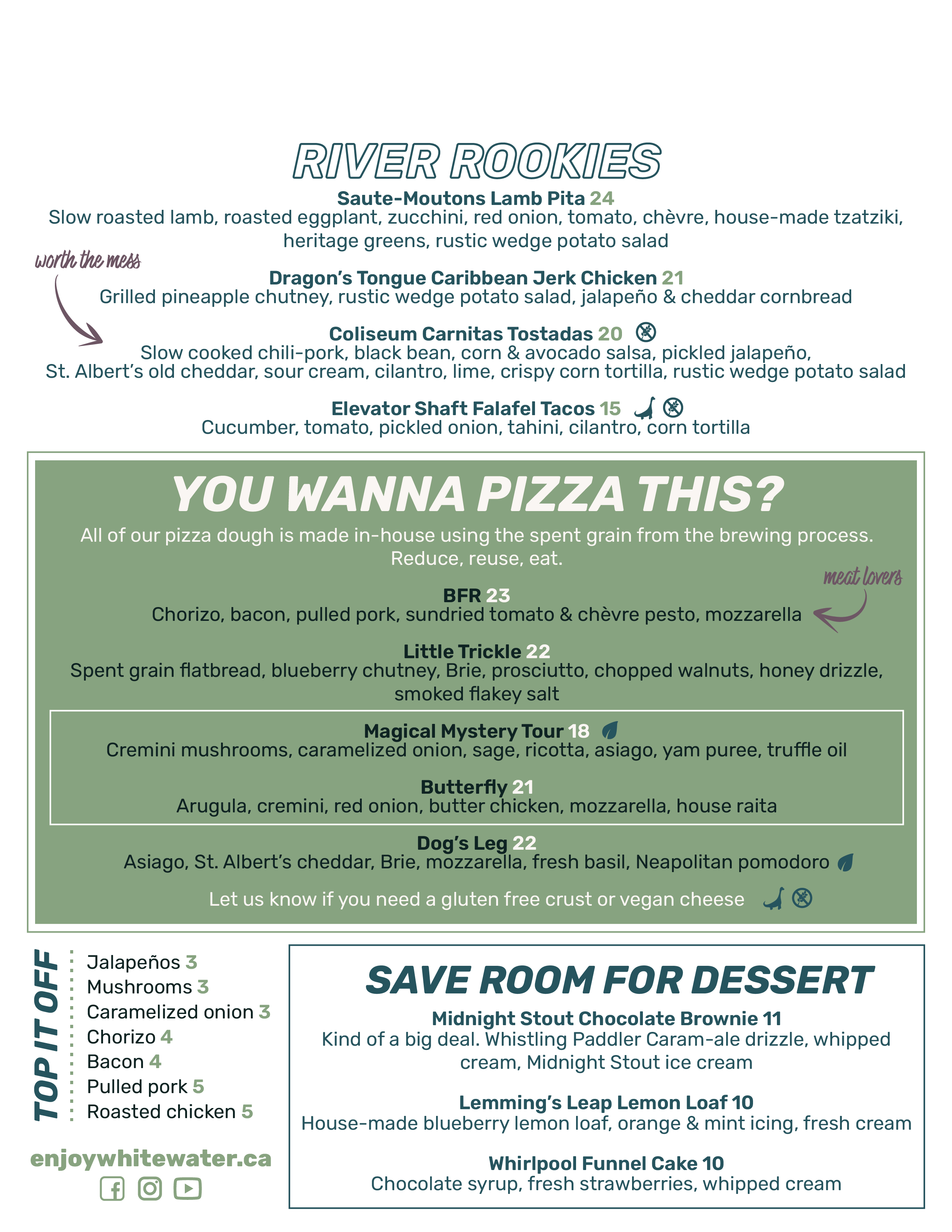 Riverside Brew Pub Menu Whitewater Shop